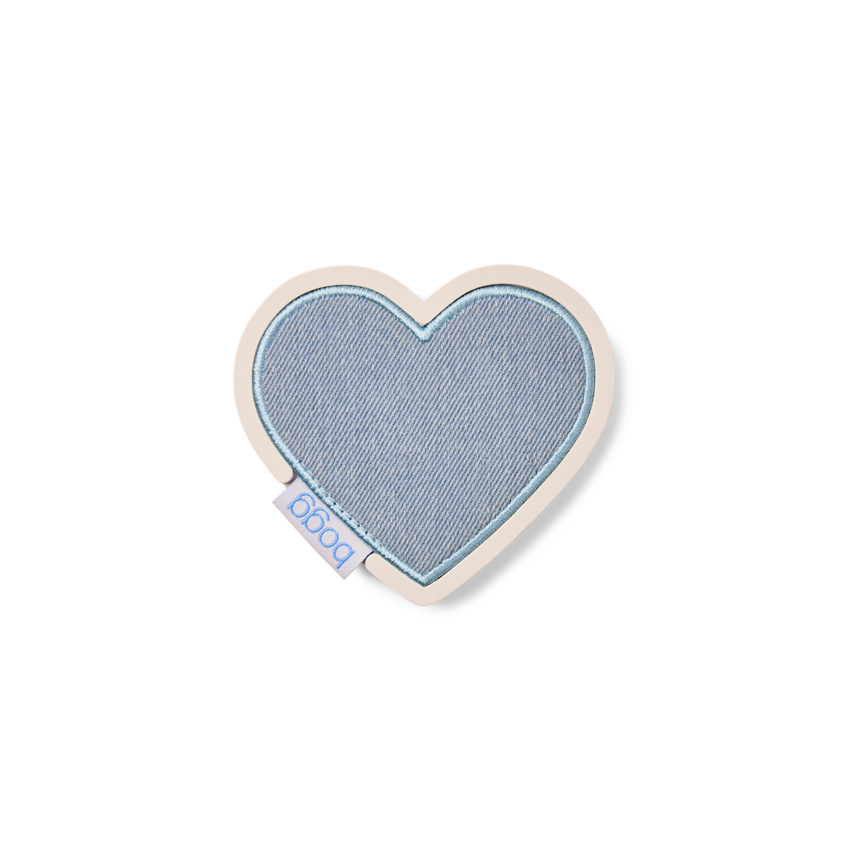 Bogg Bit - Washed Denim Heart